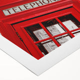 Art deco poster of London scenery on rolled canvas, featuring soft pastel shades, ideal for dining room wall art.