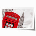 Extra large rolled print of London scenery with vibrant floral elements, ideal for art wall dining room.