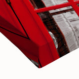 Large art of London landscape in black and white on stretched canvas, suitable for bedroom wall decor.