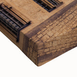 Black and white landscape art painting of Oxford on stretched canvas, ideal for bedroom decor.