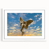 Textured art depicting abstract Piccadilly scenery in muted earth tones on a framed white mat, suitable for bedroom decor.