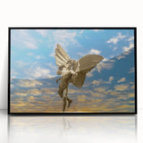 Large abstract wall art depicting Piccadilly, England in muted gray and black tones on a framed acrylic.