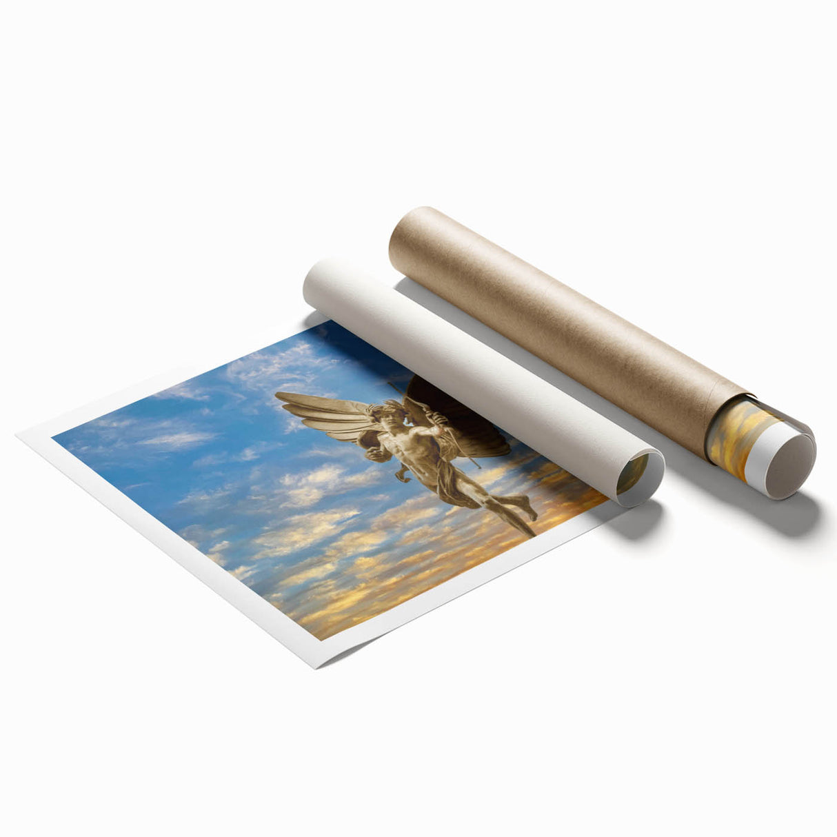 Extra large rolled print of Piccadilly, England with vibrant floral accents, ideal for classy bathroom wall art.