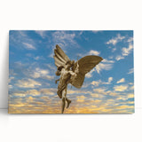 Black and white stretched canvas of Piccadilly, Europe, in a realistic style, ideal for kitchen wall art.