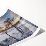 Extra large wall art featuring line art flowers in monochrome, printed on rolled canvas.