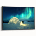 Black and white framed canvas depicting a vintage landscape of Finland, ideal for bedroom wall art.