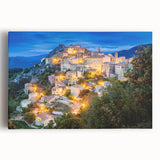 Black and white photograph of Corsica landscape on stretched canvas, suitable as kitchen wall art or for bedroom ambiance.