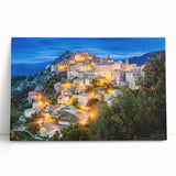 Black and white large art print of Corsica scenery on stretched canvas, ideal for kitchen wall art.