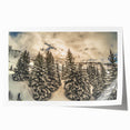Rolled print of the French Alps with lush greenery and snow peaks, suitable as extra large wall art for dining rooms.