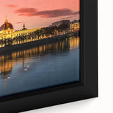 Extra large framed canvas featuring a textured depiction of Lyon with a black background and colorful highlights.
