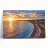 Black and white photograph of a scenic European street on a large stretched canvas, suitable for kitchen wall art.