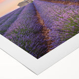 Art deco poster featuring a serene Provence landscape on rolled canvas, suitable for dining room wall art.