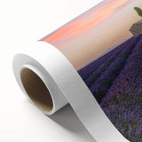 Art deco poster of Provence landscape with muted earth tones on rolled canvas, ideal for nursery wall art.