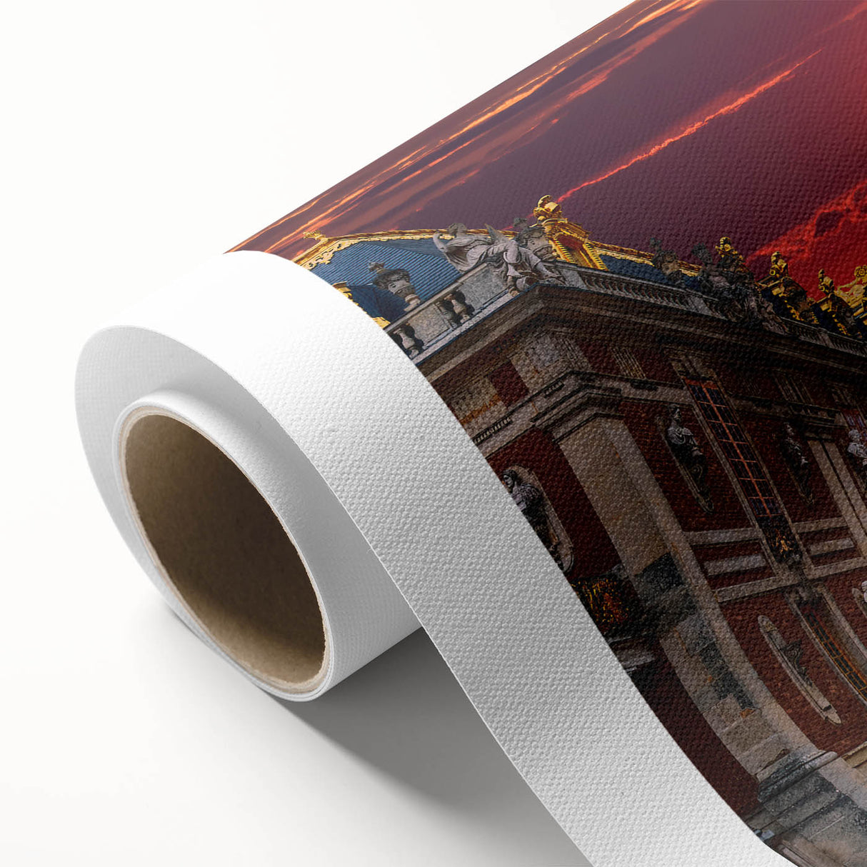 Art Deco poster of Versailles scenery in pastel shades on rolled canvas, ideal for nursery wall art.