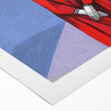 Art deco poster depicting a serene Bavarian landscape in muted earth tones on rolled canvas, suitable for dining room decor.