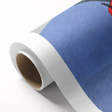 Rolled canvas depicting a serene Bavarian landscape in soft pastel shades, ideal for nursery wall art.