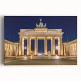 Black and white photograph of Berlin cityscape on large stretched canvas, ideal for kitchen wall art or bedroom decor.