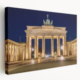 Large canvas print of Berlin scenery in muted earth tones, ideal for kitchen wall art.