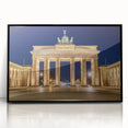 Large abstract wall art of Berlin cityscape in muted gray tones, framed acrylic, ideal for modern art wall decor.