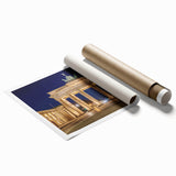 Extra large wall art of Berlin scenery on a rolled print, featuring muted floral art, ideal for classy bathroom decor.