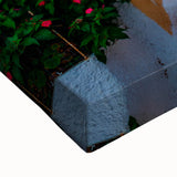 Black and white landscape art painting of Athens on stretched canvas, ideal for bedroom wall decor.