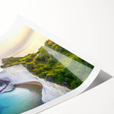 Extra large rolled print depicting line art flowers in monochrome, ideal for large living room wall art.