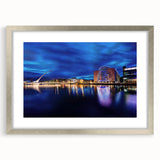 Extra large abstract art print of a textured Irish landscape, in silver frame, ideal for living room decor.