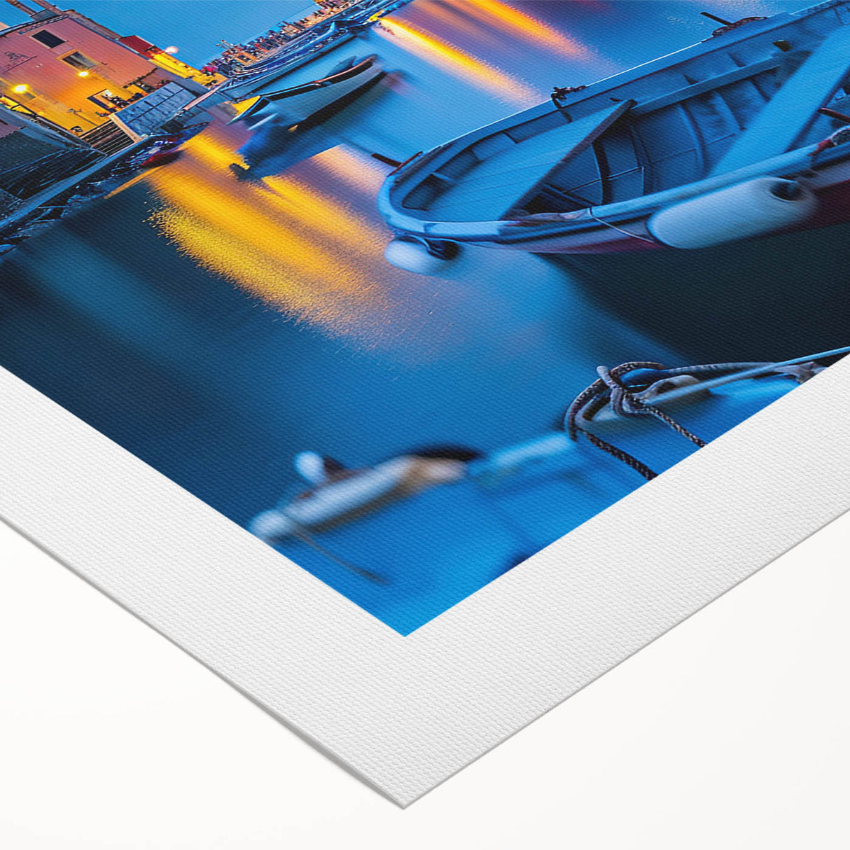 Art deco poster of Cinque Terre with vibrant coastal tones on rolled canvas, suitable for dining room wall art.