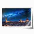 Rolled print of Florence scenery with soft pastel colors, ideal for art wall dining room placement.