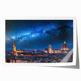 Rolled print of Florence scenery with soft pastel colors, ideal for art wall dining room placement.