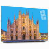 Acrylic print of a large abstract Milan scenery in muted earth tones, ideal for bedroom or dining room art.