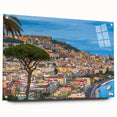 Acrylic print of a Naples, Italy scenery in muted earth tones, suitable for bedroom or dining room decor.