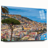 Acrylic print of a Naples, Italy scenery in muted earth tones, suitable for bedroom or dining room decor.