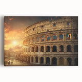 Black and white acrylic print of Rome scenery on stretched canvas, ideal for kitchen wall art or bedroom ambiance.