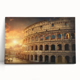 Black and white stretched canvas of Rome scenery, ideal for kitchen wall art.