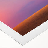 Art deco poster of a Tuscan landscape in muted earth tones on rolled canvas, ideal for dining room decor.
