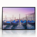 Large abstract wall art of Venice scenery in muted earth tones, framed acrylic, ideal for modern living room decor.