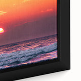 Black wall art featuring a textured, colorful European scenery on a framed canvas, ideal for living room decor.