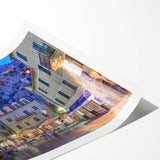 Extra large wall art depicting line art flowers in Montenegro, with muted earth tones on rolled print.