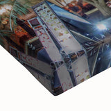 Black and white landscape art painting on stretched canvas depicting a serene Montenegro scenery, ideal for bedroom decor.