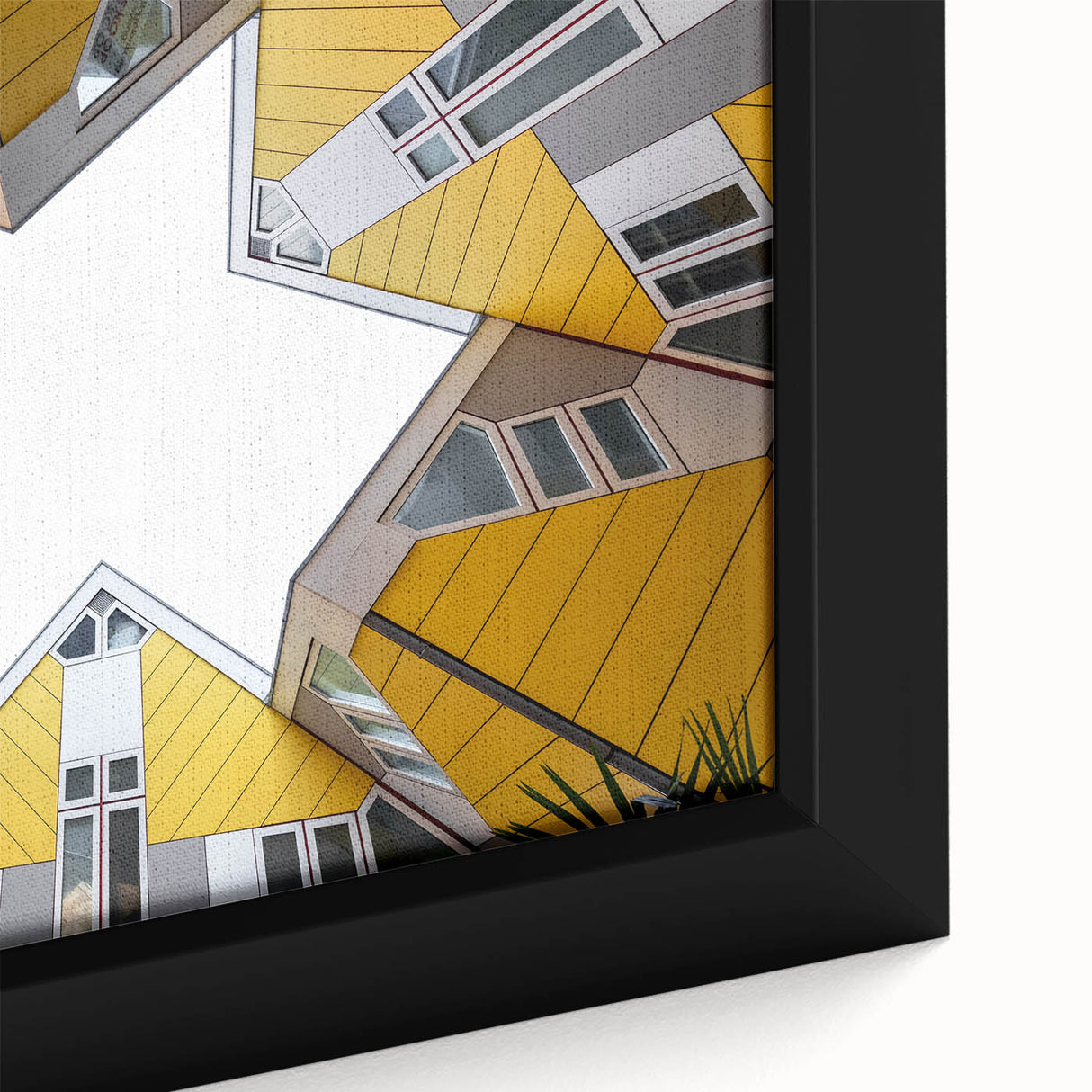 Extra large framed canvas featuring a textured, colorful depiction of a European Netherlands scenery.