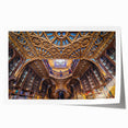 Rolled print of Porto scenery with vibrant blue and white tones, ideal for dining room wall art.