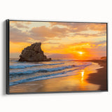 Black and white framed canvas depicting a vintage landscape of Andalucia, Spain, ideal for bedroom decor.