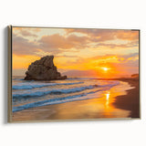 Framed canvas of a vintage Andalucian landscape painting, featuring vibrant colors on a black background.