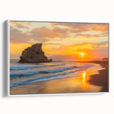 Framed canvas depicting a black and white vintage landscape of Andalucia, Spain, suitable for bedroom wall art.