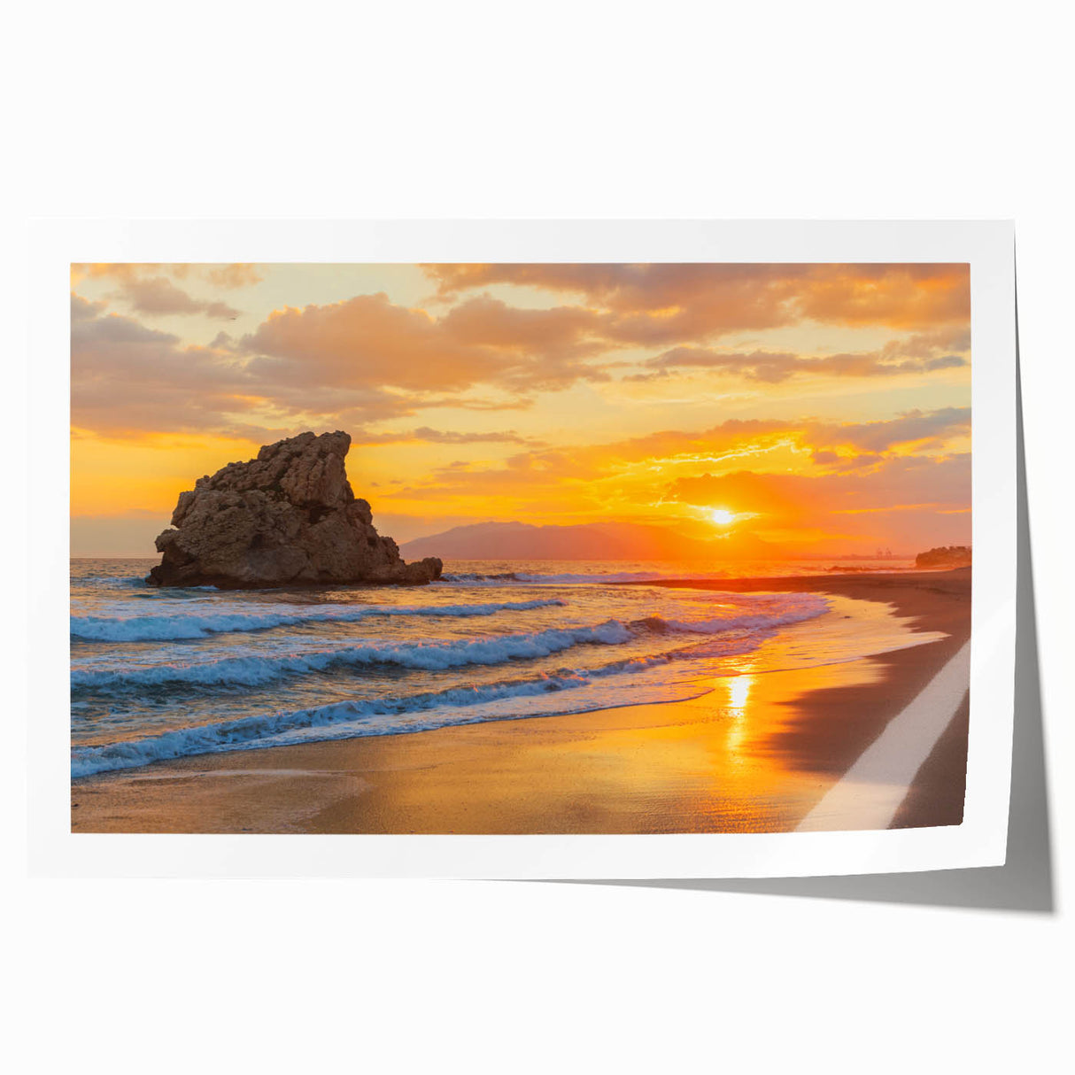Rolled print of Andalucia, Spain scenery with vibrant floral elements, ideal for art wall dining room.