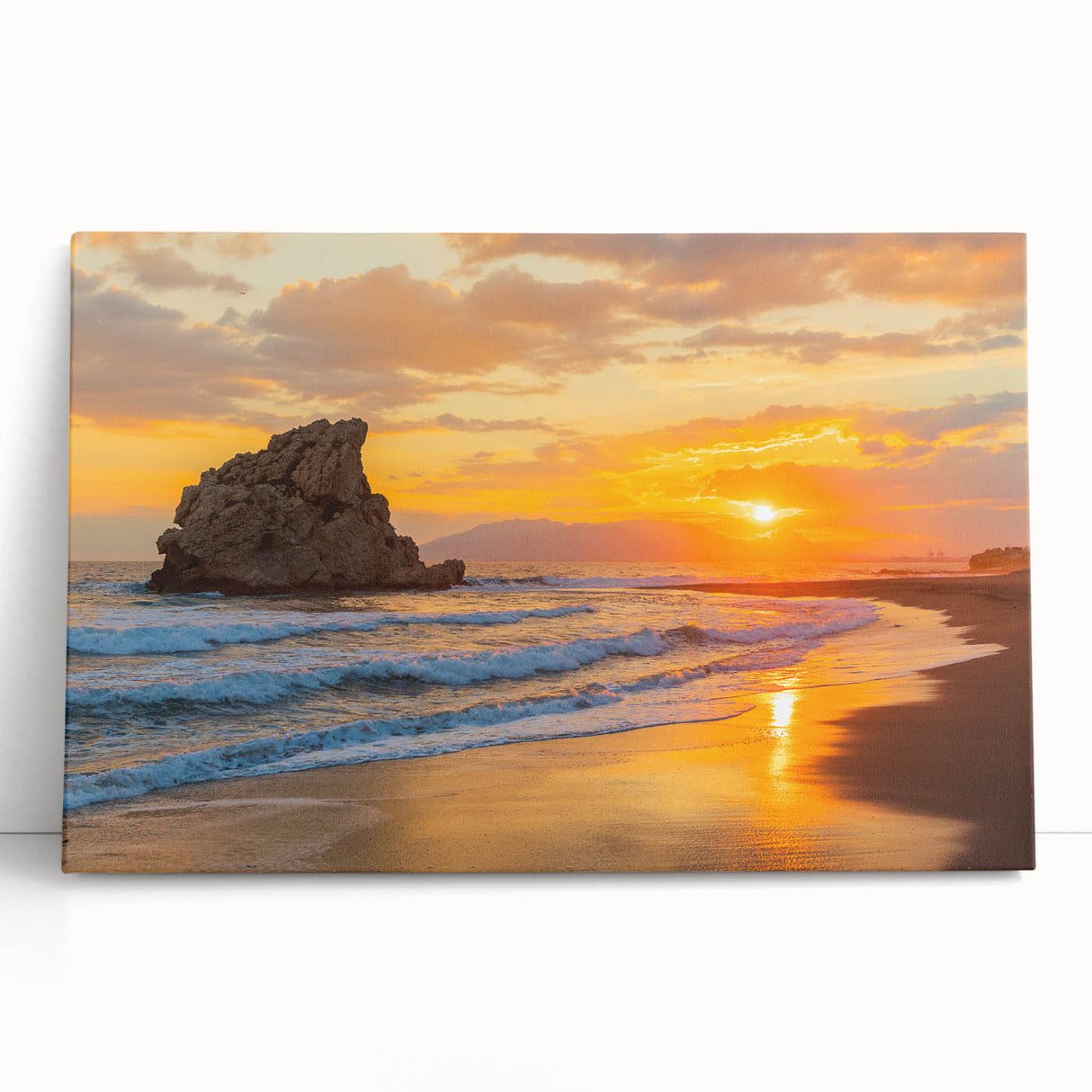 Landscape of Andalucia in black and white on stretched canvas, ideal for kitchen wall art.