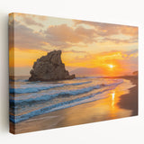 Large canvas print of an Andalusian landscape in earthy red and green tones, suitable for kitchen wall art.