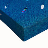 Black and white landscape art painting of Canary Islands on stretched canvas, suitable for bedroom decor.