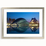 Textured abstract art print of Valencia scenery in muted earth tones, framed with a silver mat, ideal for bedroom wall decor.
